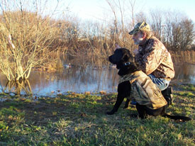 Toby and Jim work on "non-hunting" skills.